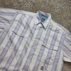 VINTAGE McIntosh & Seymour Striped Soccer Shirt Mens Large Multi Color Outdoor